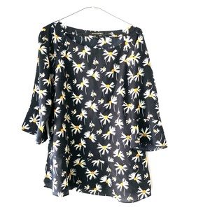 Blue shirt with daisy pattern from Banana Republic